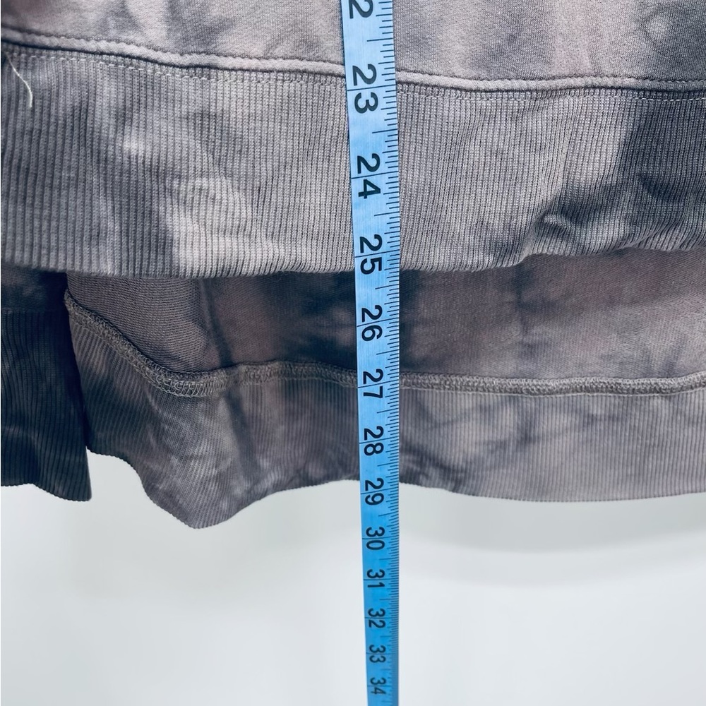 Women’s Joylab Thumb Hole Sweatshirt Tie Dye Iron Tan Gray French Terry ￼Medium - Picture 3 of 11